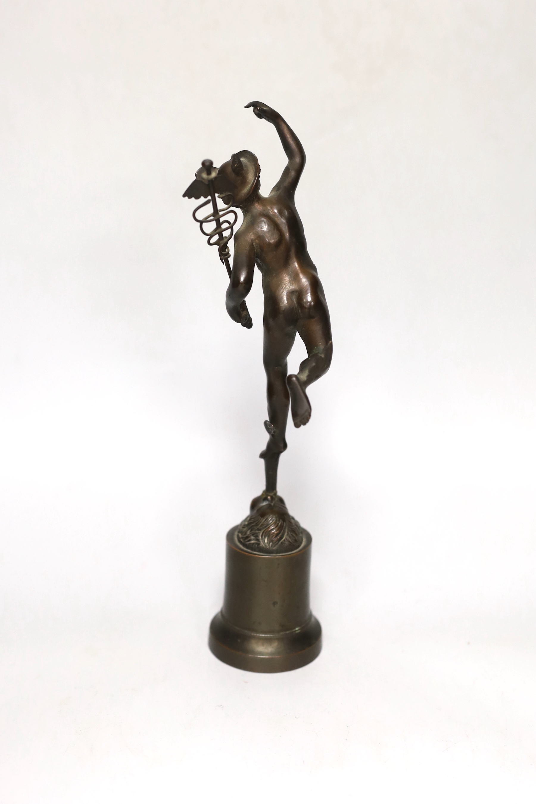 An early 20th century bronze figure of Mercury, 30cm